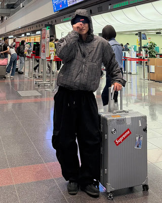 Fleece-lined corduroy cargo pants