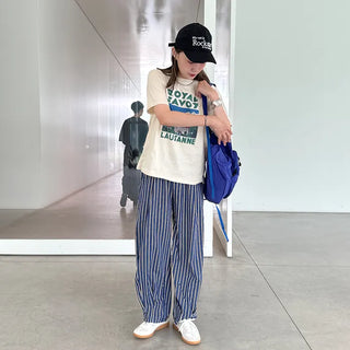 Wide striped pants