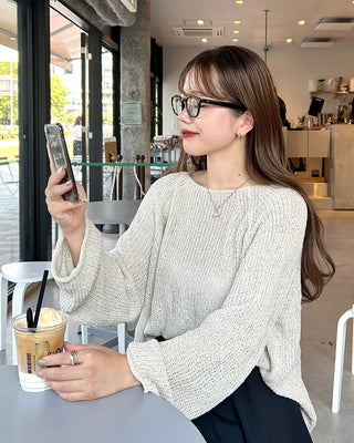 See-through oversized knit