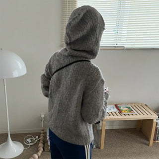 Alpaca wool parka knit