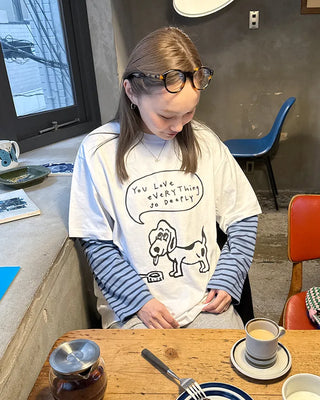 Dog lettering T-shirt