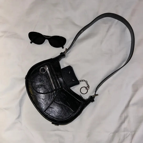 Pocket Leather Eyelet Bag