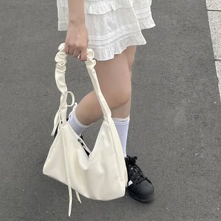 Shirring Strap Square Bag