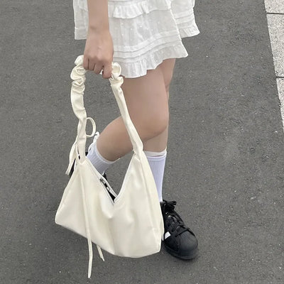 Shirring Strap Square Bag