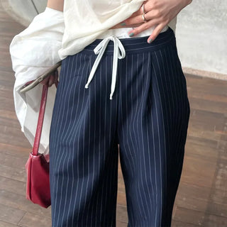String stripe wide slacks