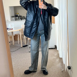 Vintage Washed Denim Pants