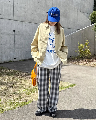 Checked Banding Pants