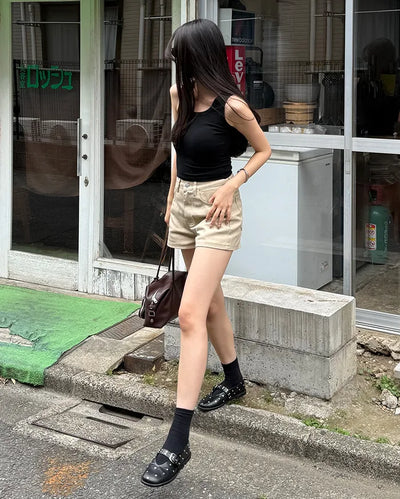Basic cotton shorts