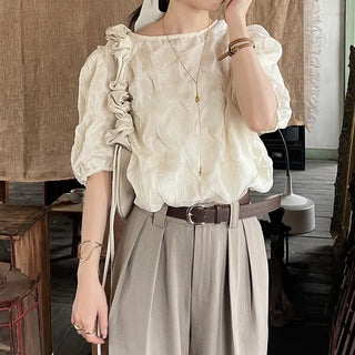Wave short-sleeved top