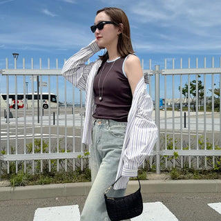 Oversized striped shirt