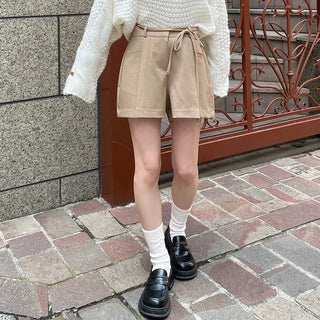 Belted shorts