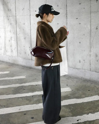 Colored fur jacket