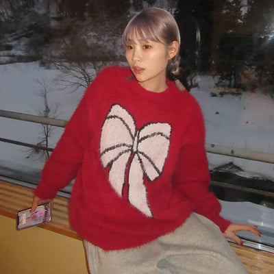 Big ribbon detail knit