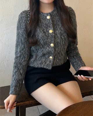 Gold button-point jacket