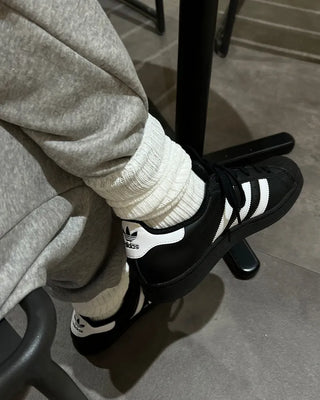 Loose long ribbed socks
