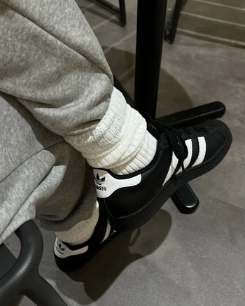 Loose long ribbed socks