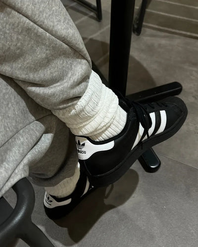 Loose long ribbed socks