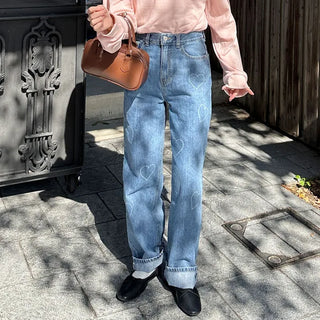 Heart Point Denim Pants