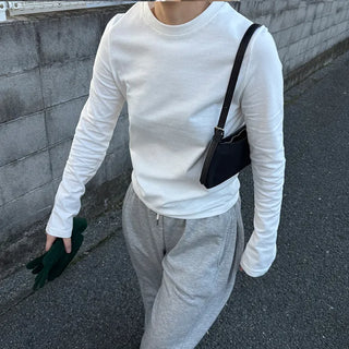 Basic brushed cotton T-shirt