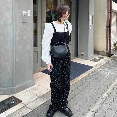Small Flower Pattern Cotton Pants