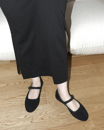 Mary Jane strap flat shoes