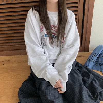 Oversized Print Sweatshirt