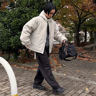 Simple Hooded Padded Jacket