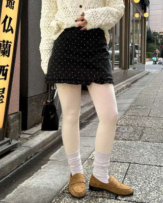 Polka dot mini skirt