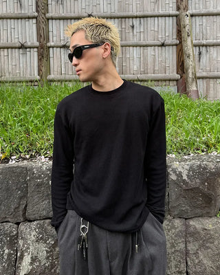 Back Charm Rib Long T-Shirt