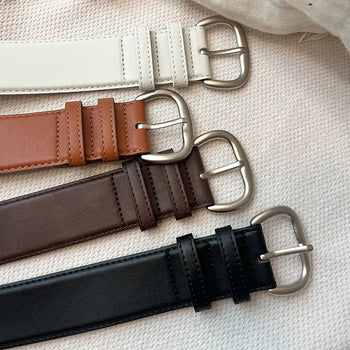 Leather buckle belt