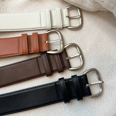 Leather buckle belt