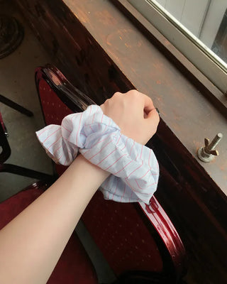 Striped hair scrunchie
