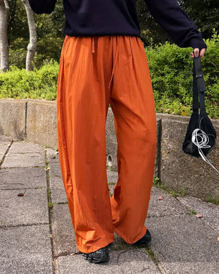 Ice-colored elastic waist pants