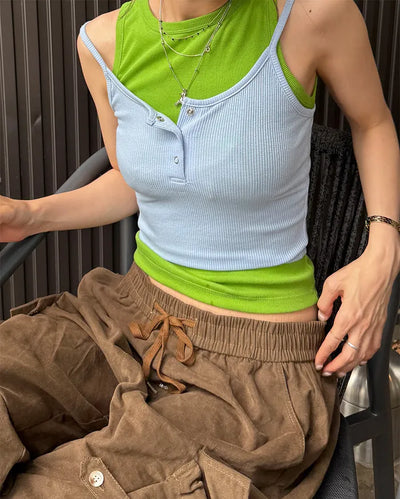 Button Rib Camisole