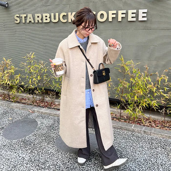 Basic belted long coat