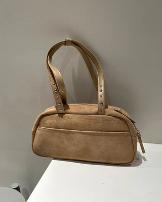 Suede Square Shoulder Bag