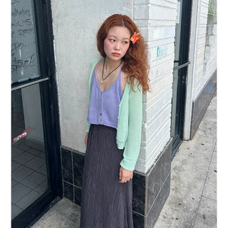 Sheer cropped cardigan