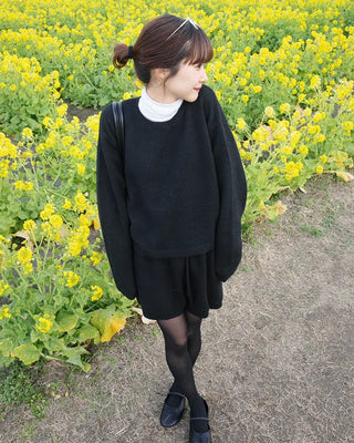 Oversized cropped knit