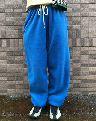 Waist string fleece pants