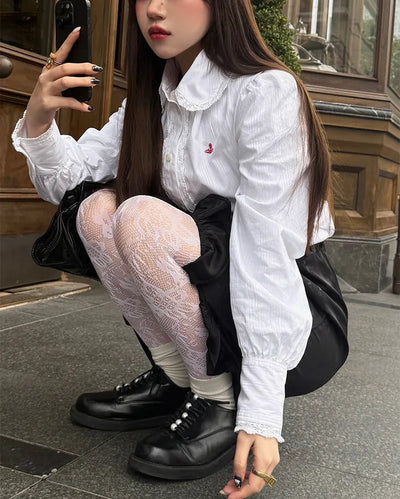 Flower lace stockings