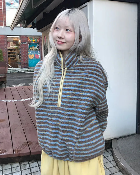 Half-zip border fleece