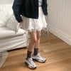 Frilled lace mini skirt