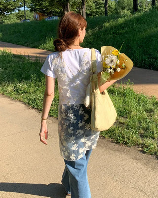 Sheer layered floral dress