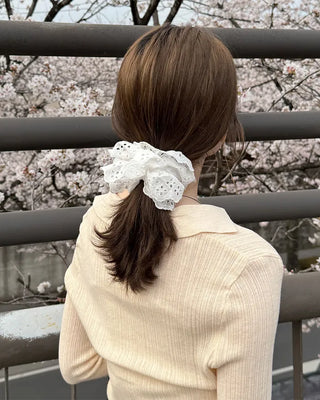 Lace scrunchie