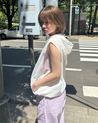 Nylon parka vest