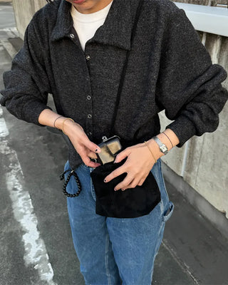 Balloon Fit Color Cardigan
