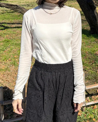 See-through layered T-shirt