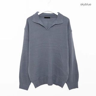 Open-collar knit