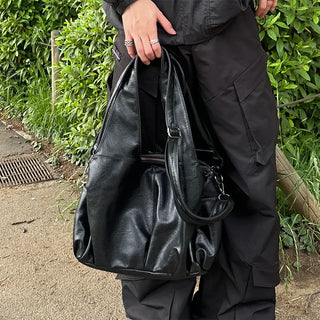 (Unisex) Two-Pocket Shoulder Bag