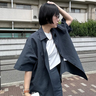 Basic Oversized Short-Sleeve Shirt